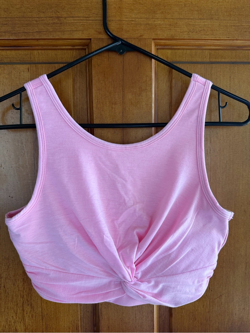 Unworn Knot-Front Crop Tank Top/Sports Bra